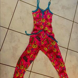 Pink one piece pjs